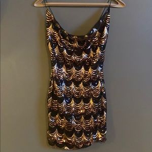 Sequined mini dress